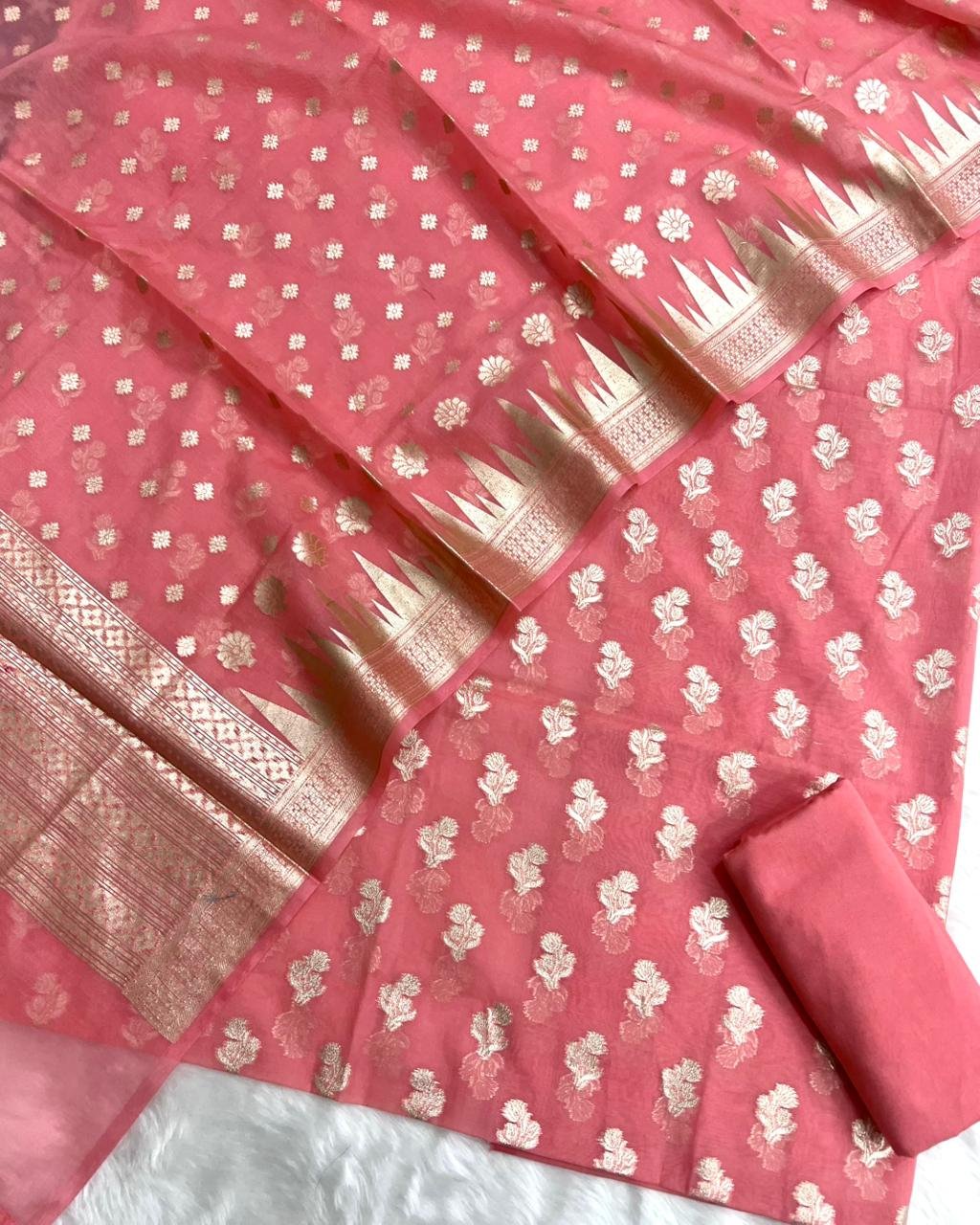 premium banarasi cotton lorex suits.